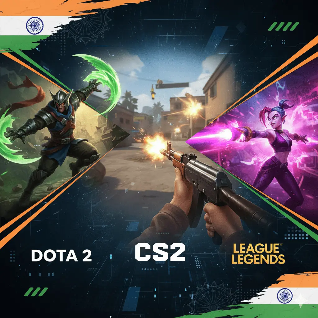 Popular eSports Games on 1win India Bet on top eSports games like Dota 2, CS2, and League of Legends at 1win India