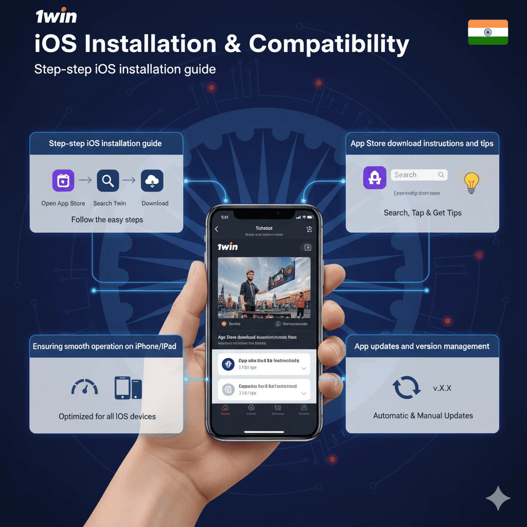 Step-by-step guide to installing the 1win India app on iOS devices and checking compatibility